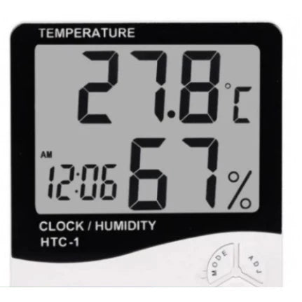 relogio Termo Higrômetro Medidor Temperatura Umidade Relógio Digital