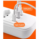 Extensão Elétrica Bivolt com USB e Type-C Cabo 1,8/2m com Interruptor