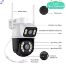 Câmera De Segurança WiFi YOOSE Externa Lente Dupla Com Sirene Full Hd Wifi Visão Noturna App YOOSE
