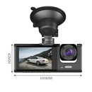 Nova câmera de painel de carro HD 1080P, câmera de 3 lentes, gravador DVR, câmera de direção yihan