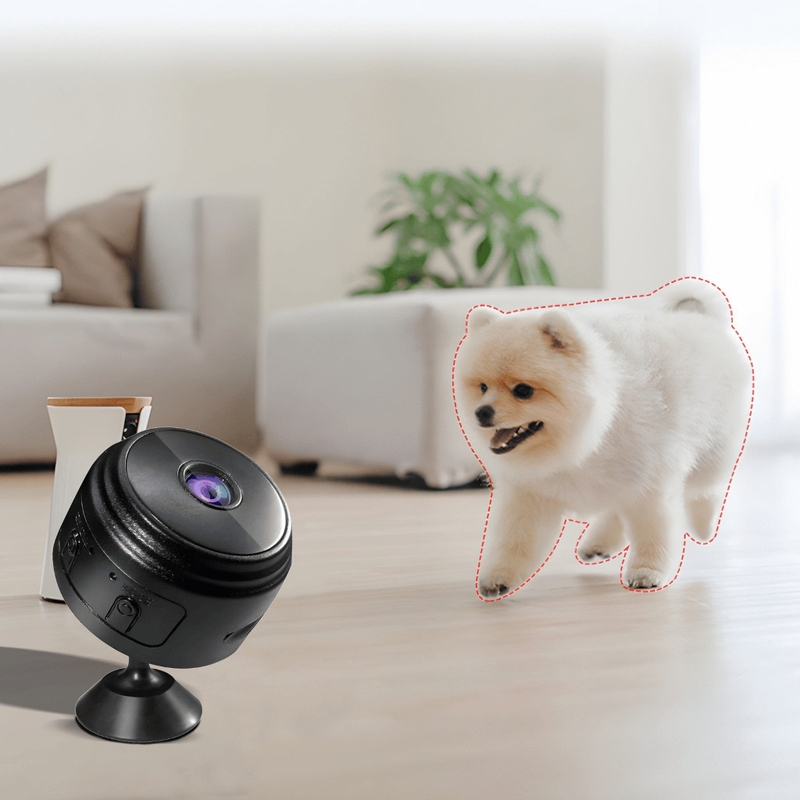 Câmera Mini HD com Sensor de Presença Wi-Fi 110V e Suporte para Encaixe